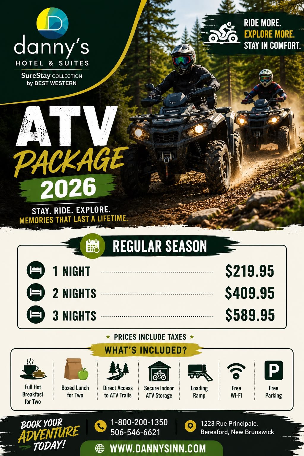 Danny's Hotel ATV Package