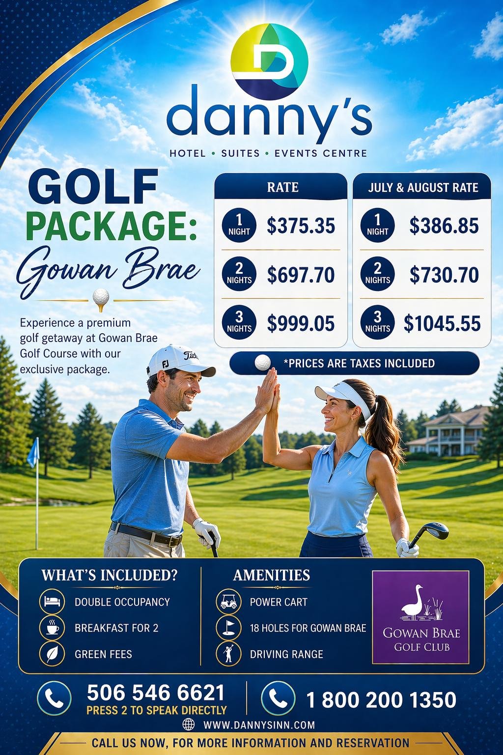 Danny's Hotel Golf Package